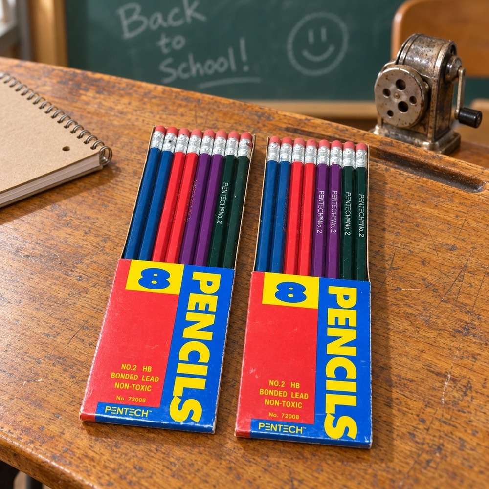 NOS Vintage 1995 Pentech No 2 HB Bonded Lead Pencils 8-Pack Lot of 2 72008